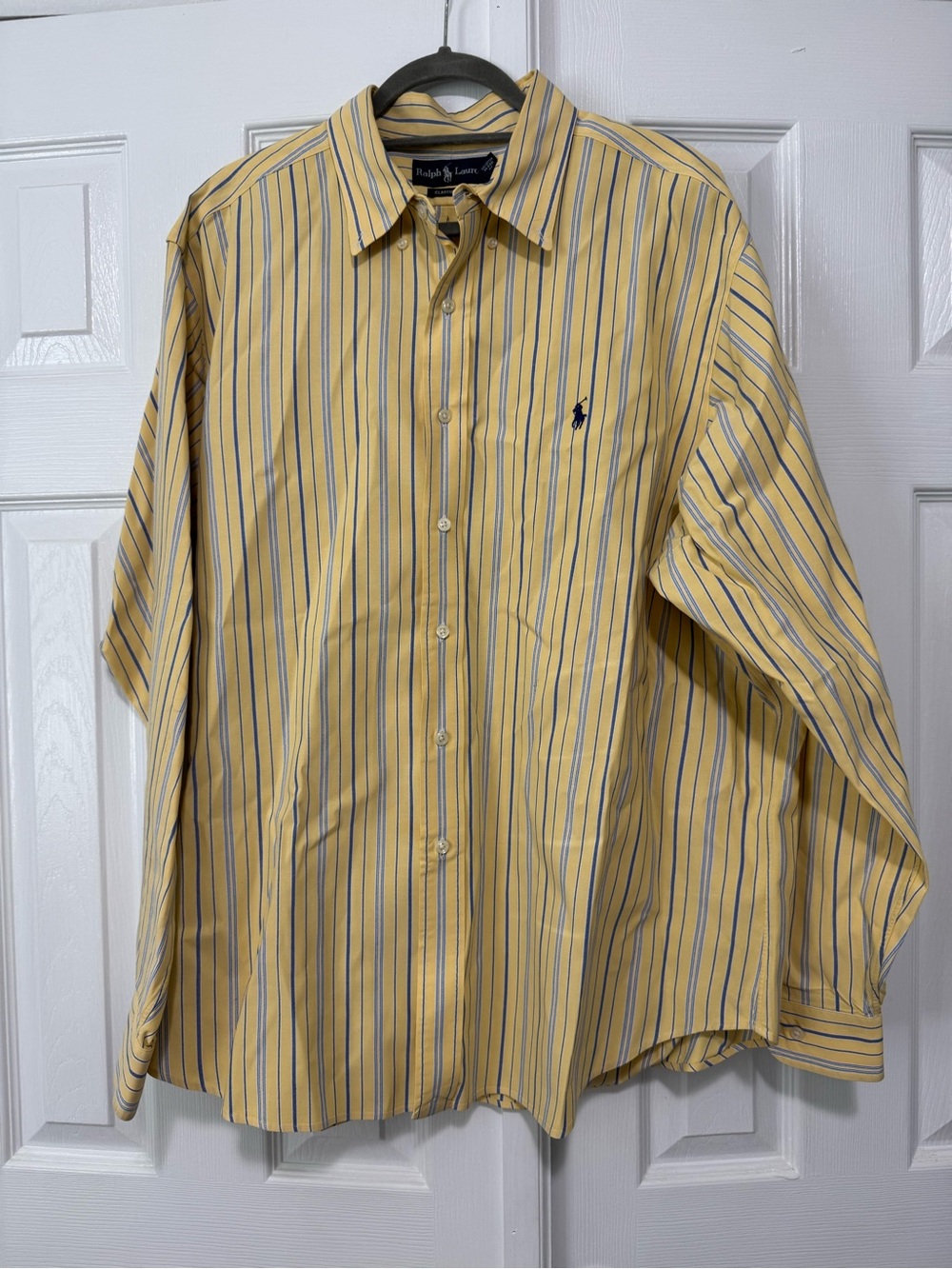 Ralph Lauren Yellow Striped Button-Up Shirt